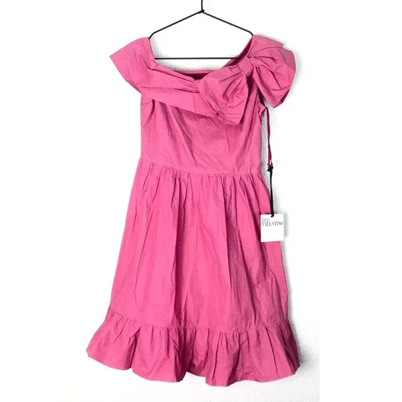 Red Valentino Dresses | Red Valentino Dress Orchid Fuchsia Hot Pink Off Shoulder Bow Ruffled Short 2 | Color: Pink | Size: S | Aliengarden's Closet Red Valentino Dresses | Red Valentino Dress Orchid Fuchsia Hot Pink Off Shoulder Bow Ruffled Short 2 | Color: Pink | Size: S | Aliengarden's Closet